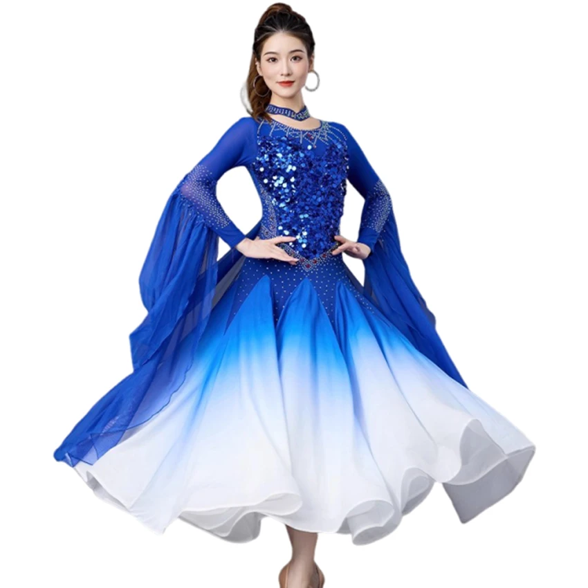 

Modern Dance Dress for Women High-end Big Swing Dress Waltz Tango Performance Costumes Social Dancing Competition Clothing