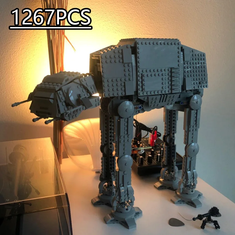 NUOVO 1267 pz Modello 75288 Building Blocks Hoth Battle AT-AT Motoslitta Esercito Assalto Moto Pedonale Regalo Festa Di Natale