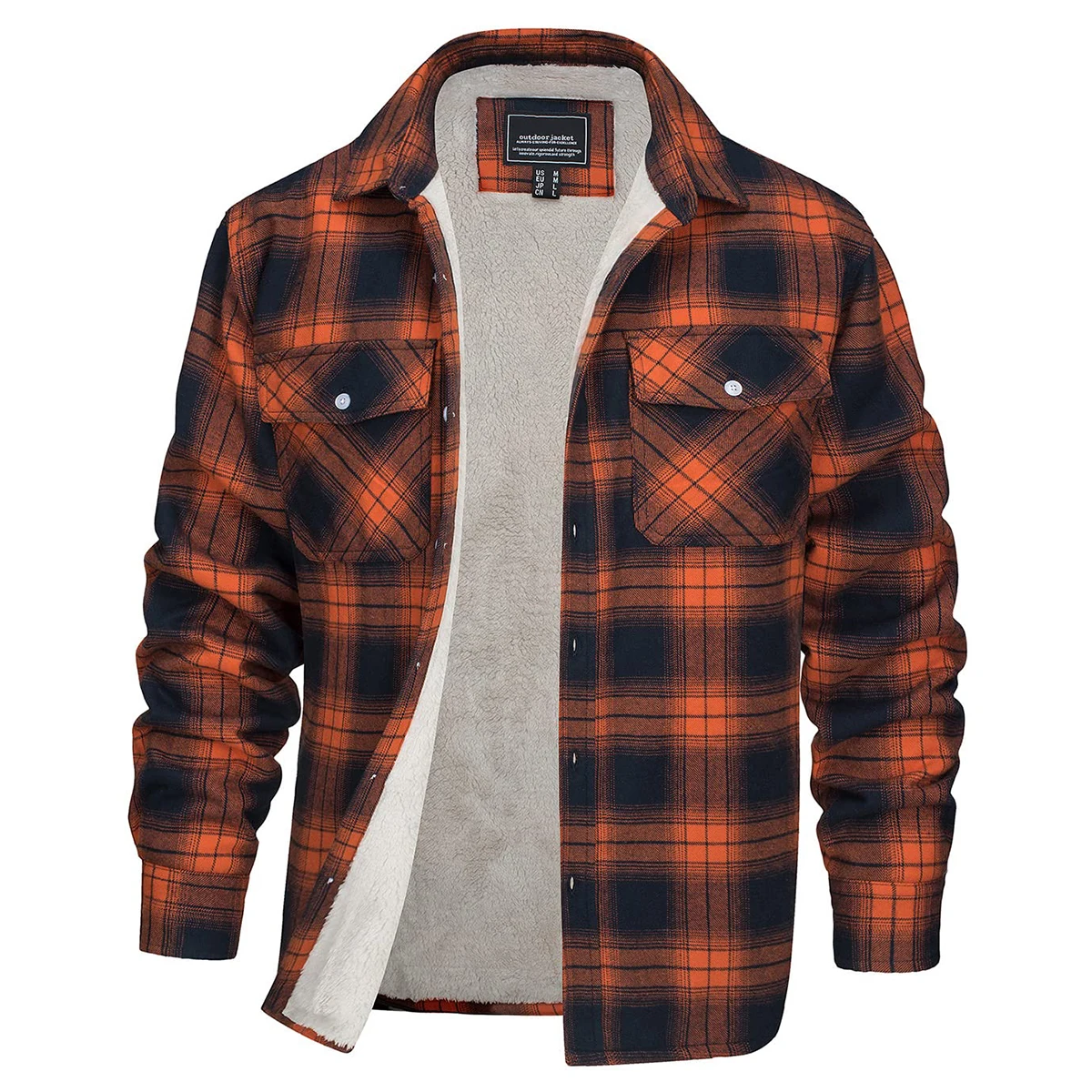 Jaket Flanel Kotak-kotak Pria  - Flannel Shirt Lined ulasan dan harga