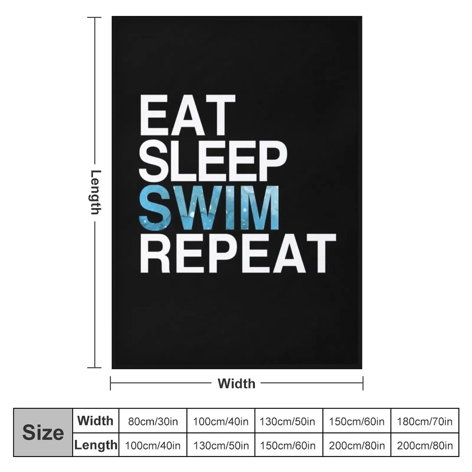 Eat Sleep Swim Repeat| Swimmer Swimming Throw Blanket Luxury Blankets Sofas Of Decoration Travel Blankets