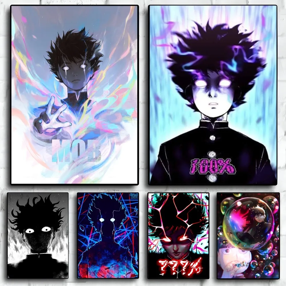 

Mob Psycho 100 Anime Poster Paper Print Home Living Room Bedroom Entrance Bar Restaurant Cafe Art Painting Decoration