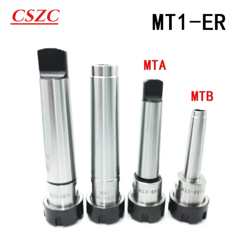 

MT1 ER11 ER16 ER20 Tool holder Morse #1 Tool Shank Rear Pull Thread MTB1 Flat Tail MTA1 CNC Center Tools Holder ER Collet Chuck