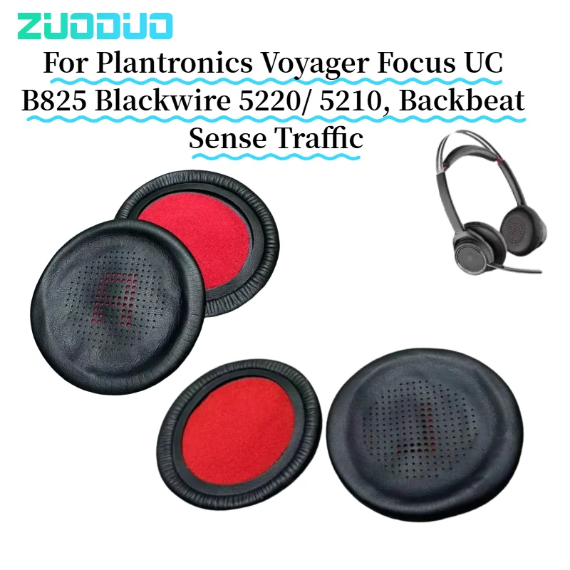 

For Plantronics Voyager Focus UC B825 Blackwire 5220/ 5210, Backbeat Sense Traffic Headphones Memory Foam High Quality Earpads