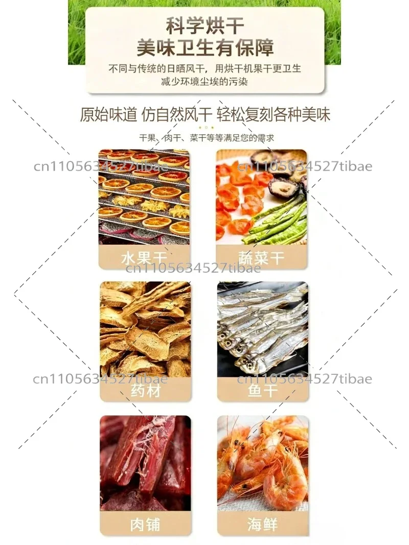 

6-Tier Food Dehydrator for Home Use Large Capacity Adjustable Trays Fruit Dryer Machine