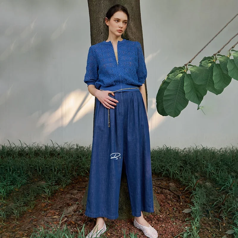 

Брюки-трубы с эластичным поясом и завязками, универсальные, стройнящие, длинные, в корейском стиле, широкие штанины, повседневные, женские...