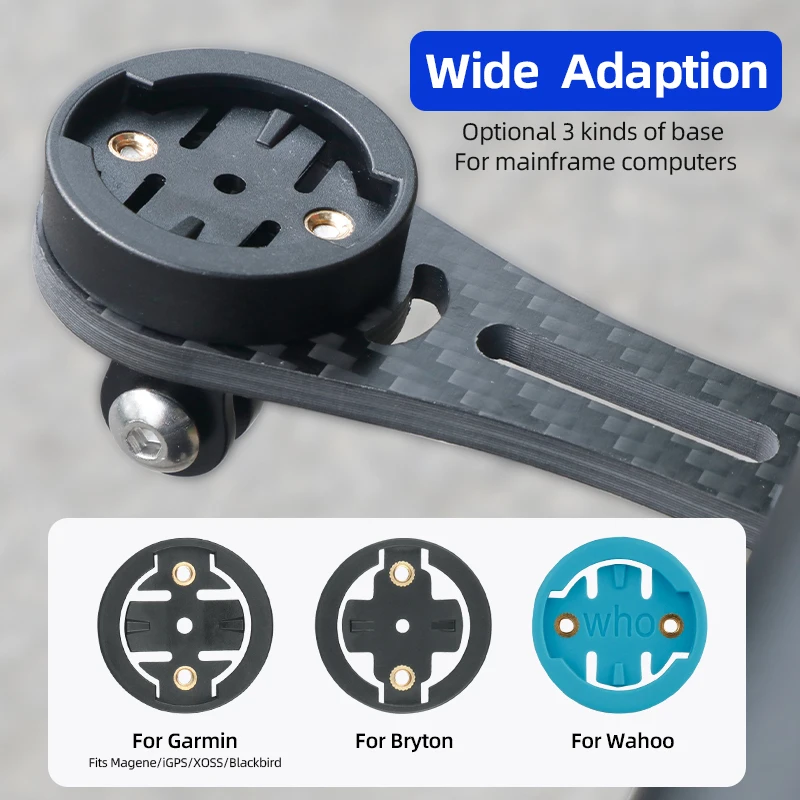 Garmin Bryton Wahoo 도로 자전거 속도계 헤드 라이트 탄소 섬유 마운트 스탠... - 3