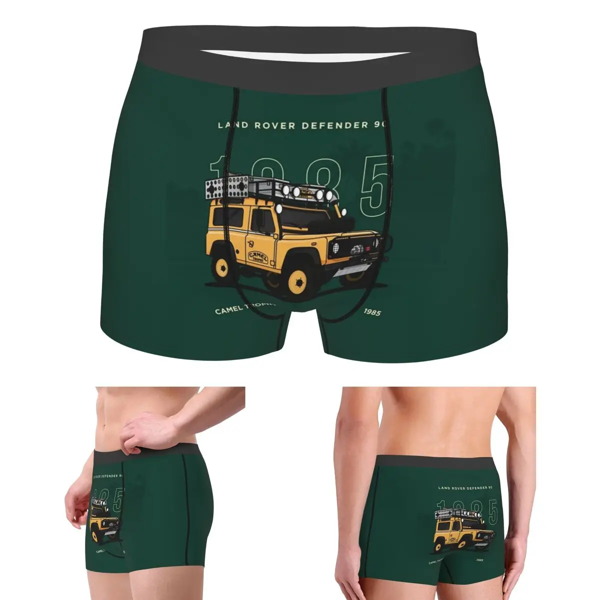 

Boxer Underpants Shorts Land Rover Defender Camel Trophy Trophy 1985 Panties Men Breathable Underwear for Homme Man Boyfriend