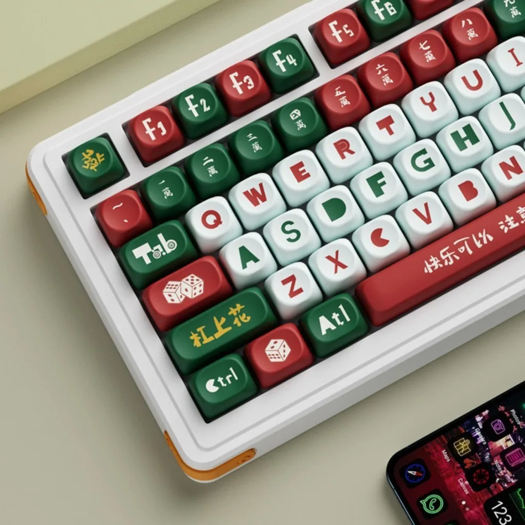 Majetný ručičky klíčenka mahjong přizpůsobení výměnnými DIY šifrovací klíč čepice mechanická klávesnice OQO profilu kolo holka líbezný