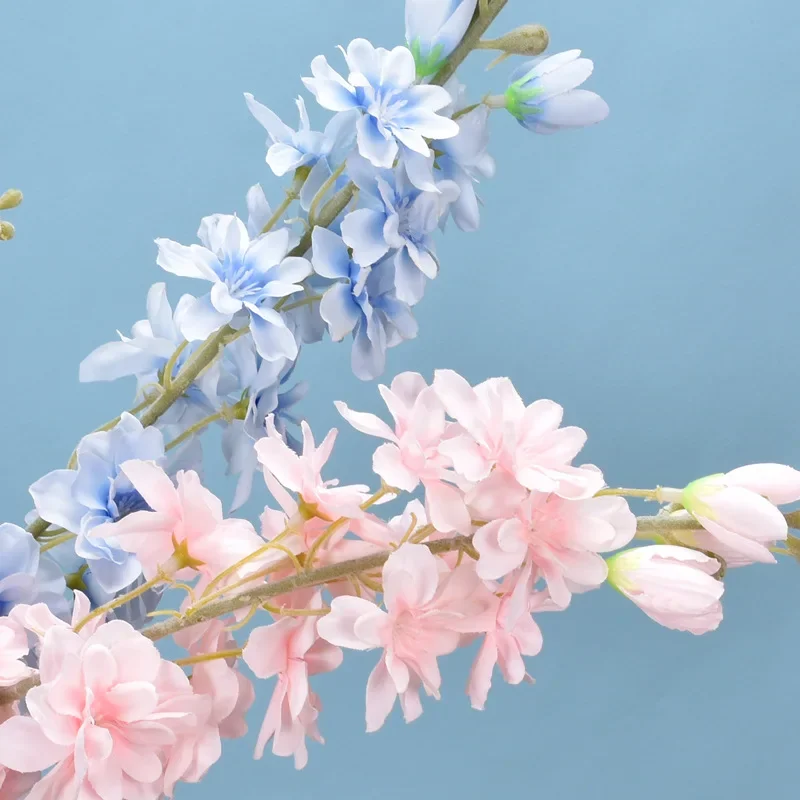 Yannew 3 pz 85 cm Delphinium Fiori Artificiali Stelo Lungo Seta Jacinto Composizioni di Fiori di Nozze Decorazione Home Room Decor