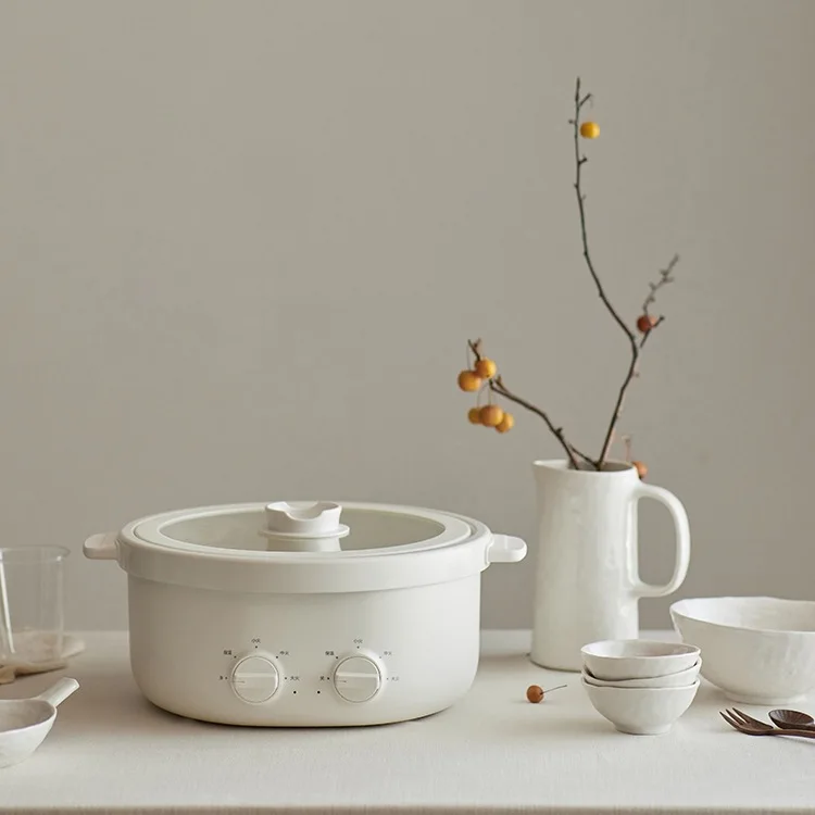 Electric hot pot household split multi-functional cooking 6L large capacity separable material