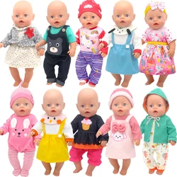 17 Inch Baby Doll Outfit Green Hoodie Coat 43cm Reborn Baby Doll Clothes PinK Rompers Set