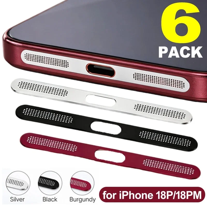 1-6Pcs 18PM Metal Dustproof Speaker Net for IPhone 18 Pro Max Anti-scratch Mesh Cover Protective Film For iPhone 18Pro