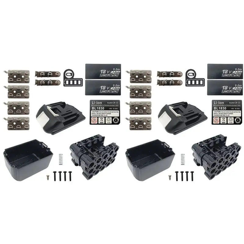 

Пластиковый корпус для литиевой батареи A25I-2X BL1890B 15X18650 для 18-вольтового литий-ионного аккумулятора с наклейкой