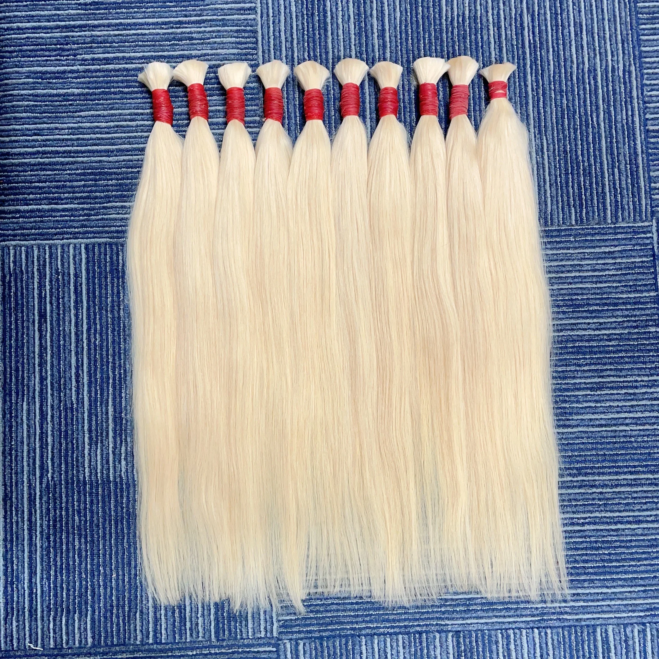 613 Human Hair Bulk For Braiding Human Hair Extensions Honey Blonde Color India Straight Human Hair Bundles For Braids Wholesale