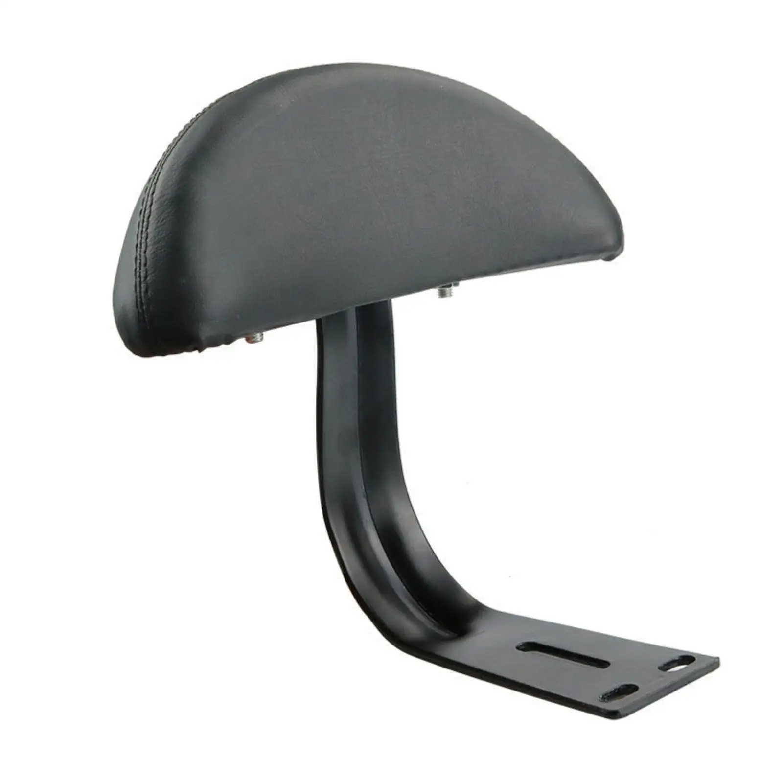Black Leather Rear Backrest Easy to Clean Vehicle Accessory Stable for Commuting