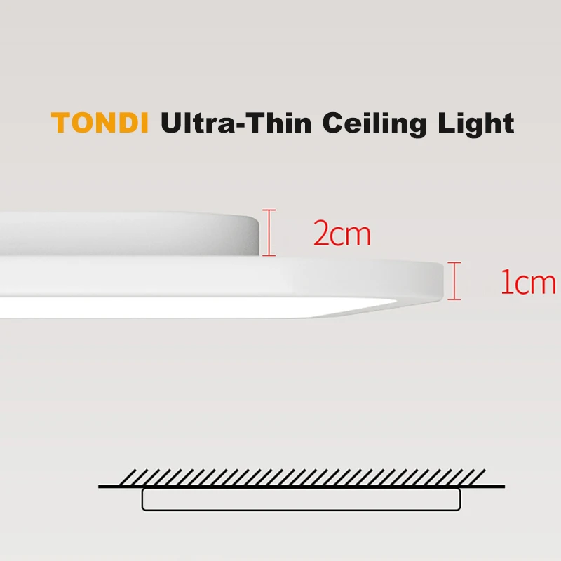 Imagem -05 - Luz de Teto Ultra Fina com Controle Remoto Iluminação de Teto Led para Sala de Estar Sala de Jantar