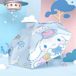 Paraguas Kawaii Sanrio Cinnamoroll totalmente automático, sombrilla plegable Anti-Uv, figuras de Anime, protector solar, Parasol, regalos para niñas