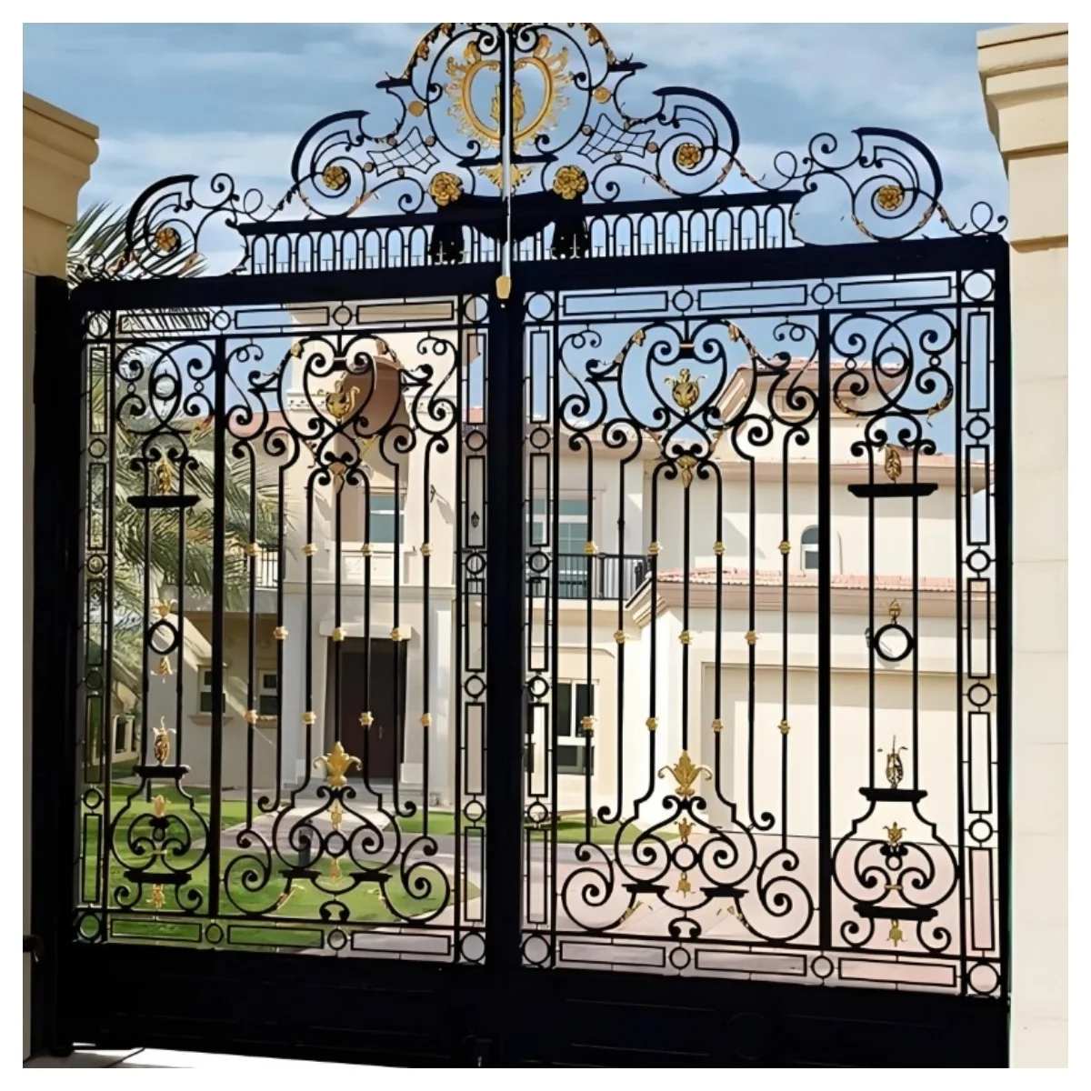 Wrought Iron Driveway Gates for Farm Houses