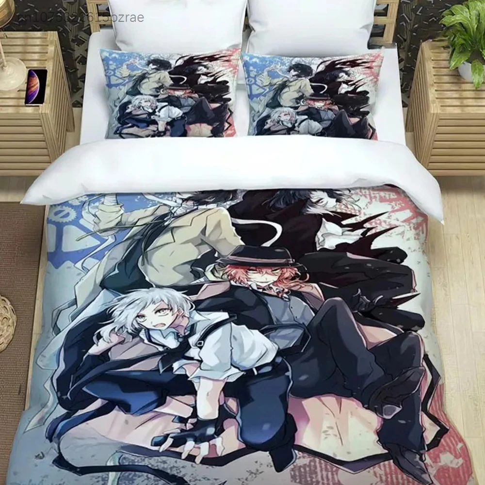 Cartoon Bungou Stray Dogs Bedding Sets Nakahara Chuuya  Duvet Cover Single Twin Full Queen King Size