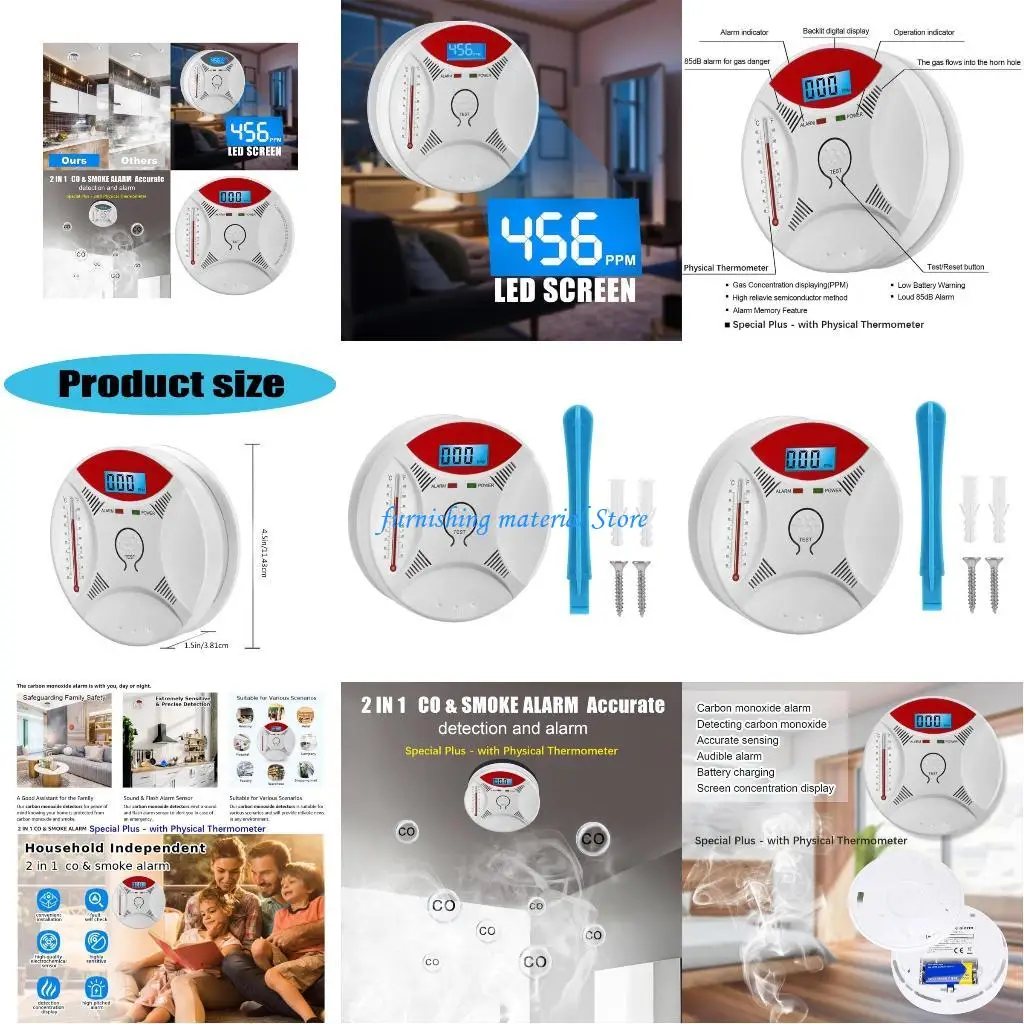

Y5GD Smokes & Carbon Monoxide Detectors Home Security Protections Smokes Alarm