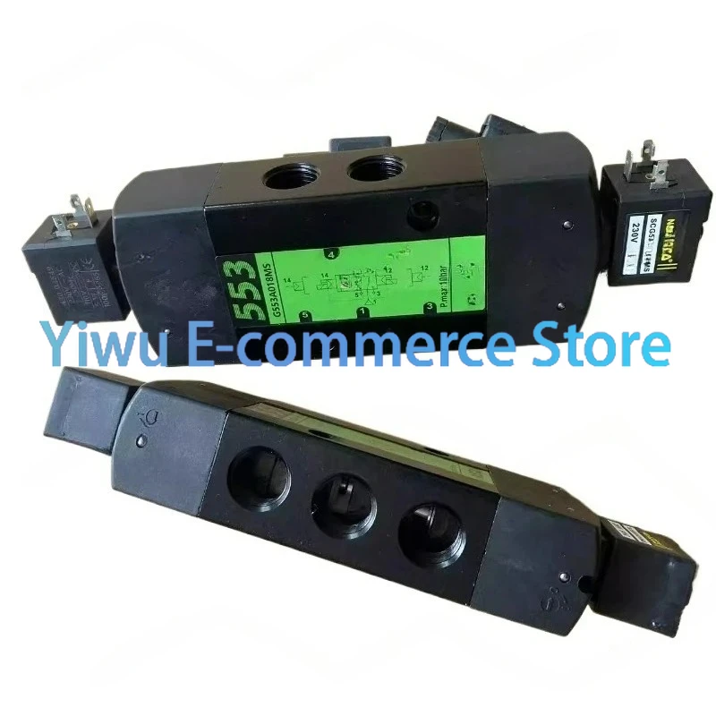 

Solenoid valve SCG553A018MS G553A002MS two-position five-way 4-point pneumatic reversing valve G553C018M