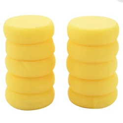 10pcs Round Synthetic Artist Paint Sponge Craft Sponges for Painting Pottery Watercolor Art Sponges Yellow 2.75inch