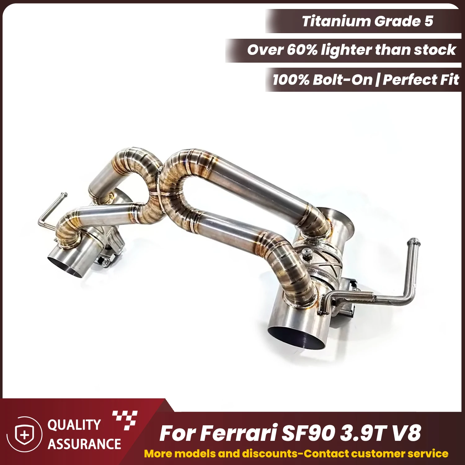 

Клапанный спортивный звук ECCF TItanium Catback выхлоп для высокопроизводительной системы Ferrari SF90 3.9T V8