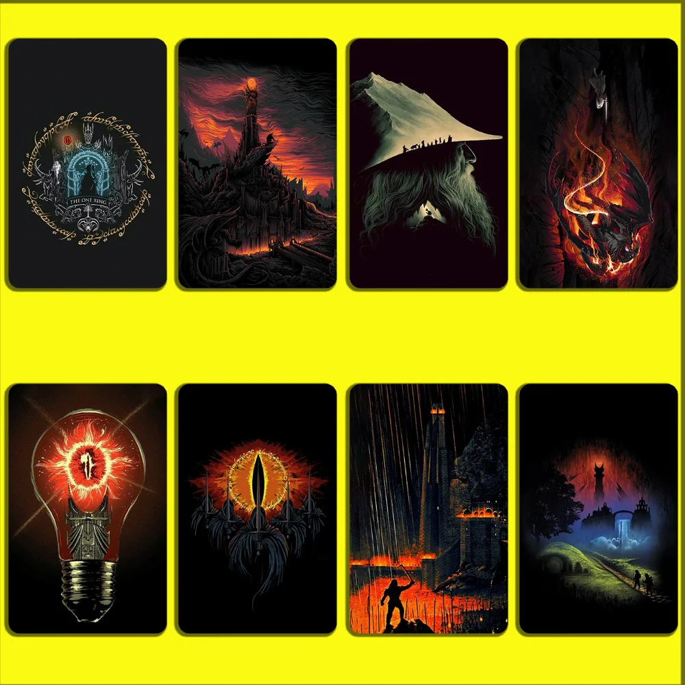 O L-Senhor dos R-Rings Adesivos Para Cartões de Crédito Bancário de Débito Metro Bus Pass Adesivo Decoração Capa 4 PCS Cartão de Pele