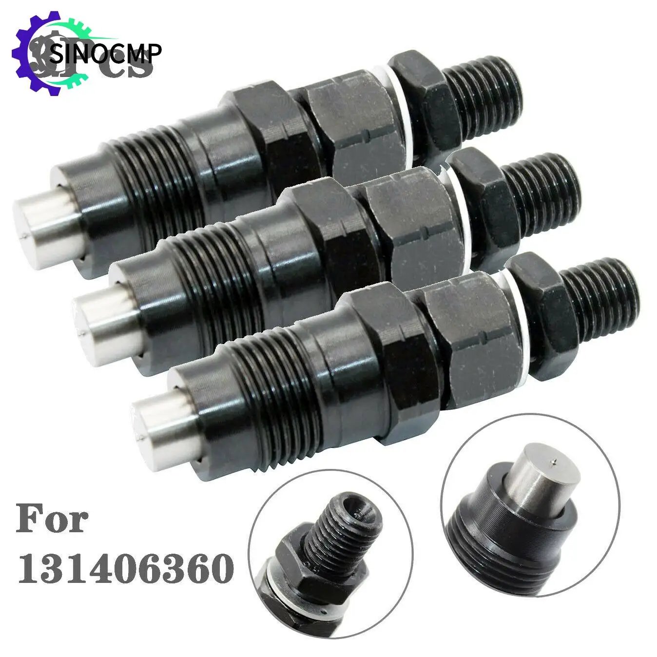 SINOCMP 3pc Fuel Injector For New Holland Ford Tractor 1320 1520 1530 1620 1725 Shibaura N844 T854 Engine 131406360 SBA131406360