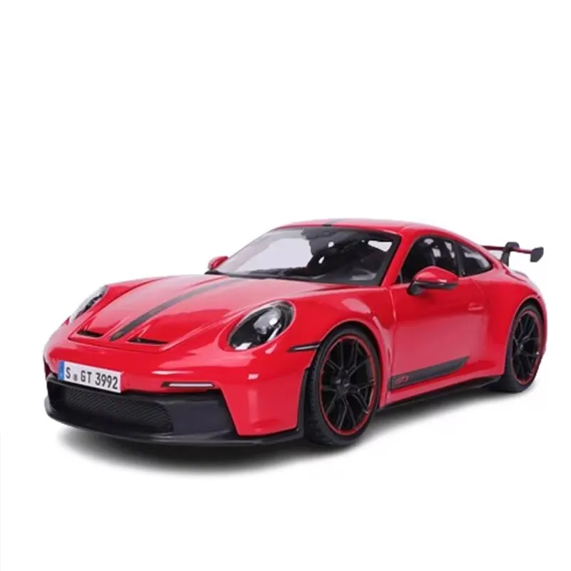 Maisto 1:18 2022 Porsche 911 GT3 Red Die Casting Alloy Car Model Collection Static Ornament Desktop Decor Toy Gift