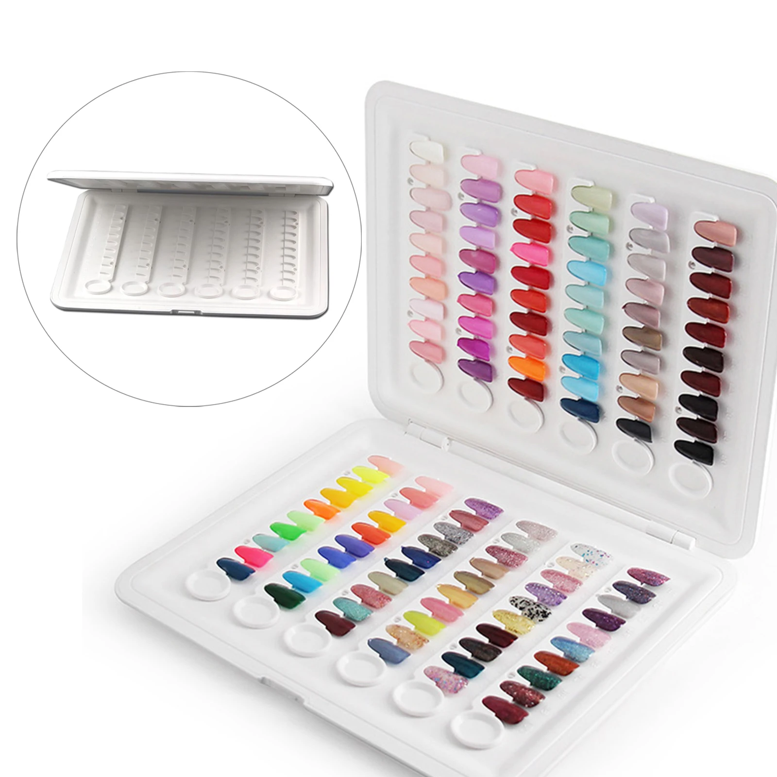 120 Colors, Professional , Display Card, Chart Book Holder Container Manicure for