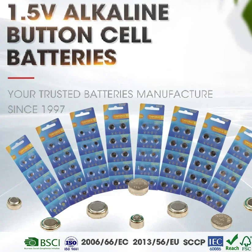 Pilas alcalinas electrónicas para reloj y calculadora, pilas de botón AG10/LR54Button lr54, 10-200 piezas, lr1130, 1,5 VButton