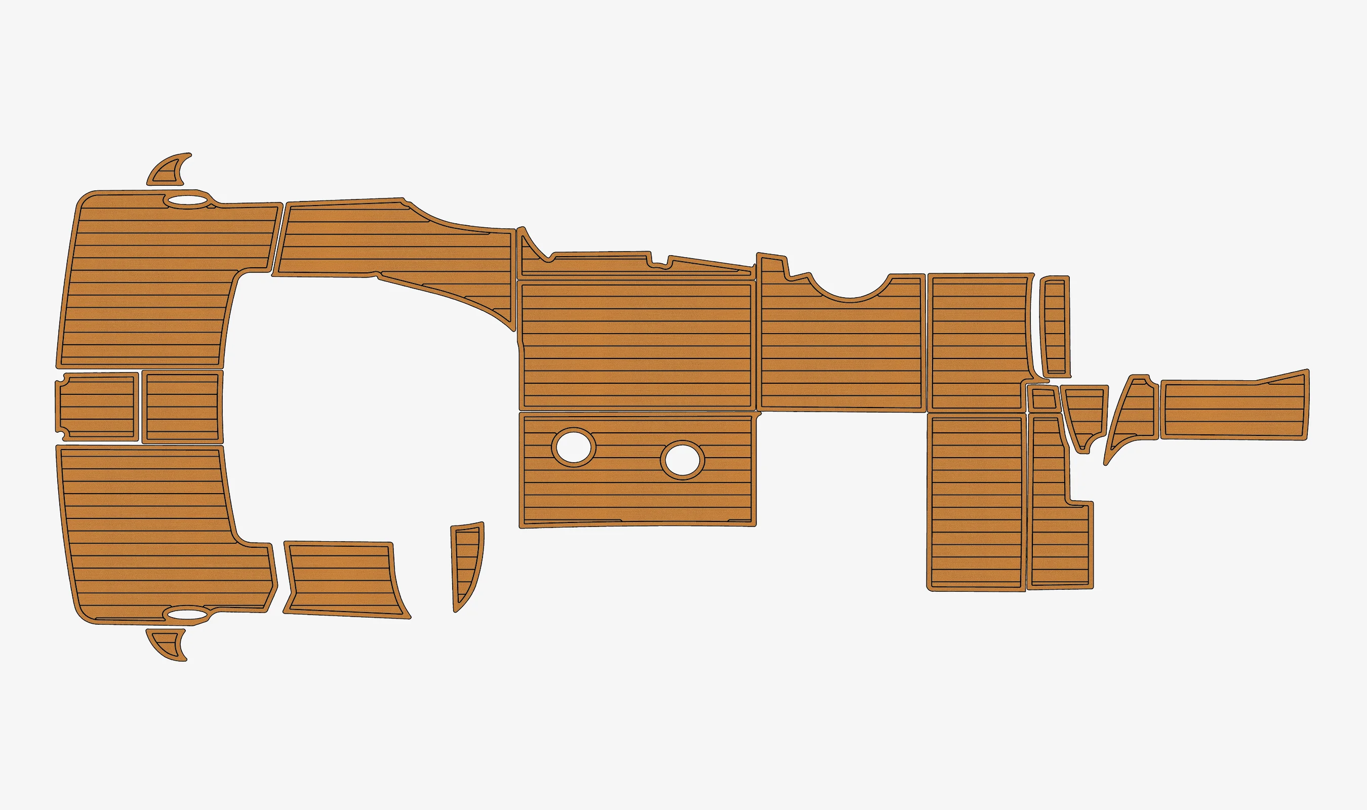 

Self-Adhesive faux Teak EVA Marine Mat 2007 Formula 400 SS Expand Swim Platform B Yacht 6mm Non-Slip Boat Decking for Cockpit