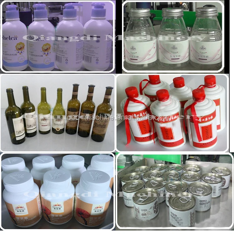Etichettatrice adesiva per lattine di bottiglie di vetro rotonde in lega di carta di alluminio con controllo automatico PLC