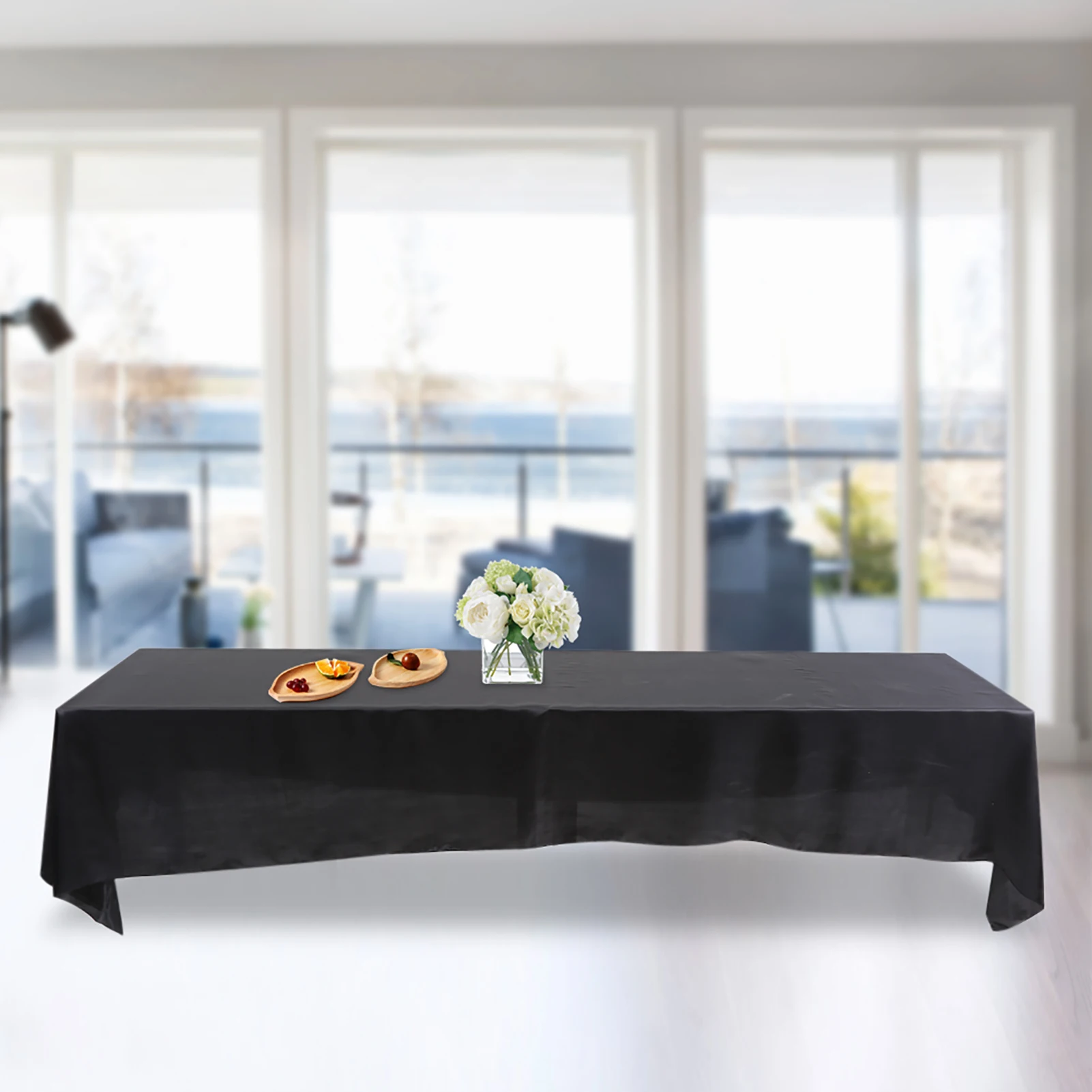 Banquet Tablecloth Table Cover 145x320cm Rectangle Shaped Tablecloth Table Cover Stain Resistant Banquet Wedding Party Decor