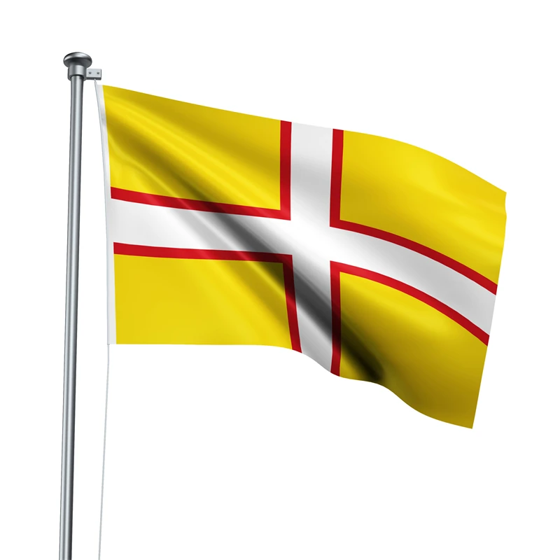 Gaslight Gatekeep Girlboss 5' x 3' Dorset England Flag Banner Polyester with Brass Grommets 150cm x 90cm
