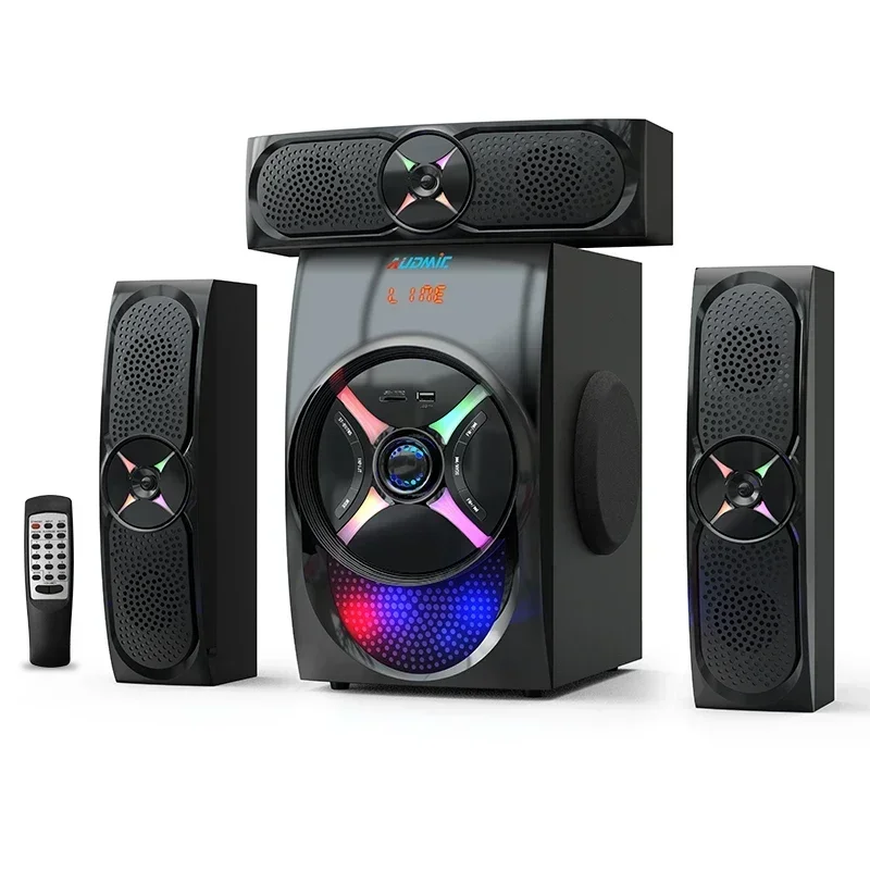 Home Audio Professional System Speaker Bluetooth Remote Control Stereo Surround Sound RGB Usb Fm Radio 3.1 Gaming Speaker