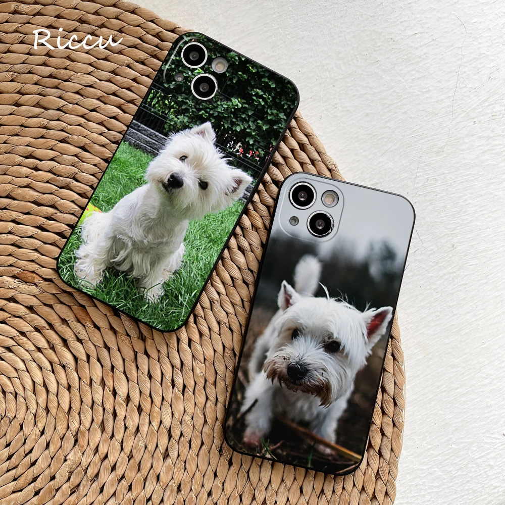 West Highland Terrier Westie Phone Case for Iphone 14 11 12 Pro 8 7 14 Plus X Pro MAX 13 MINI XR XS SE 2020 Soft Phone Covers