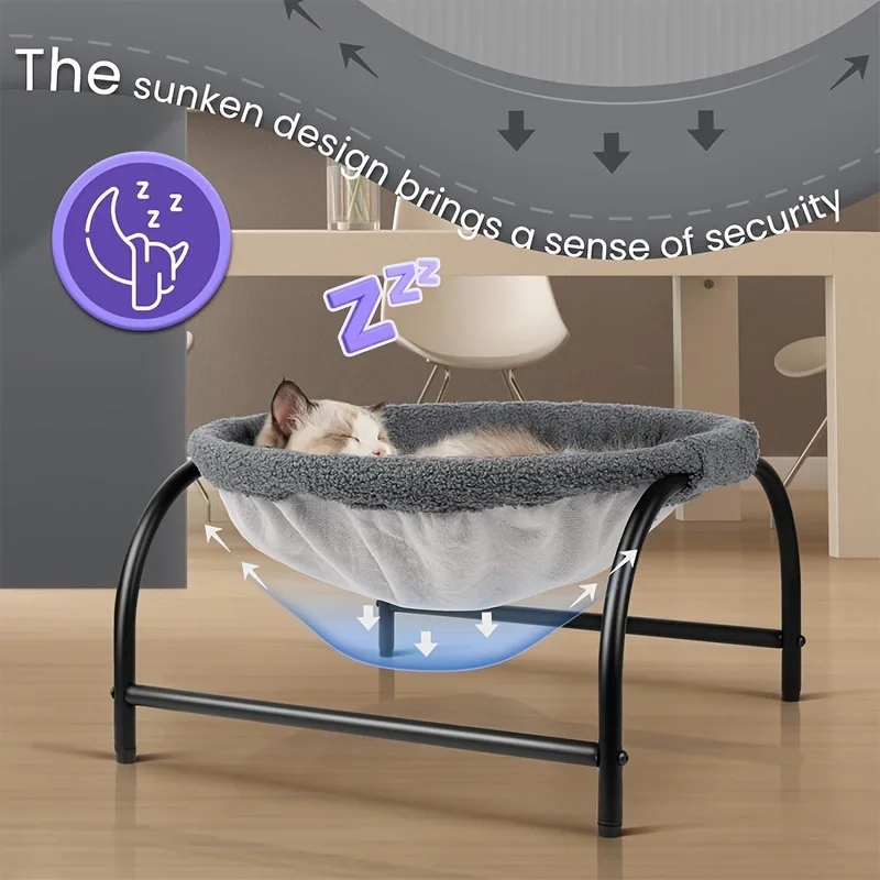 애완동물 고양이 침대 깊은 수면 둥지, 높은 습기 방지 통기성, 탈착식 세척 가능한 애완 동물 해먹, 겨울용 부드럽고 따뜻함