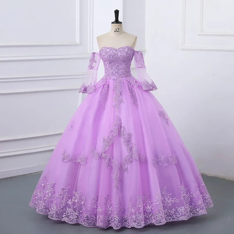 

Strapless Quinceanera Dresses 2024 New Elegant Ball Gown Exquisite Appliques With Detachable Sleeves Vestido De 15 Anos