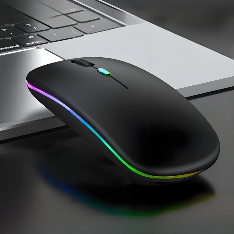 

Bluetooth Luminous Wireless Mouse Rechargeable Silent Ultra-Thin Office Tablet Business Dual-Mode