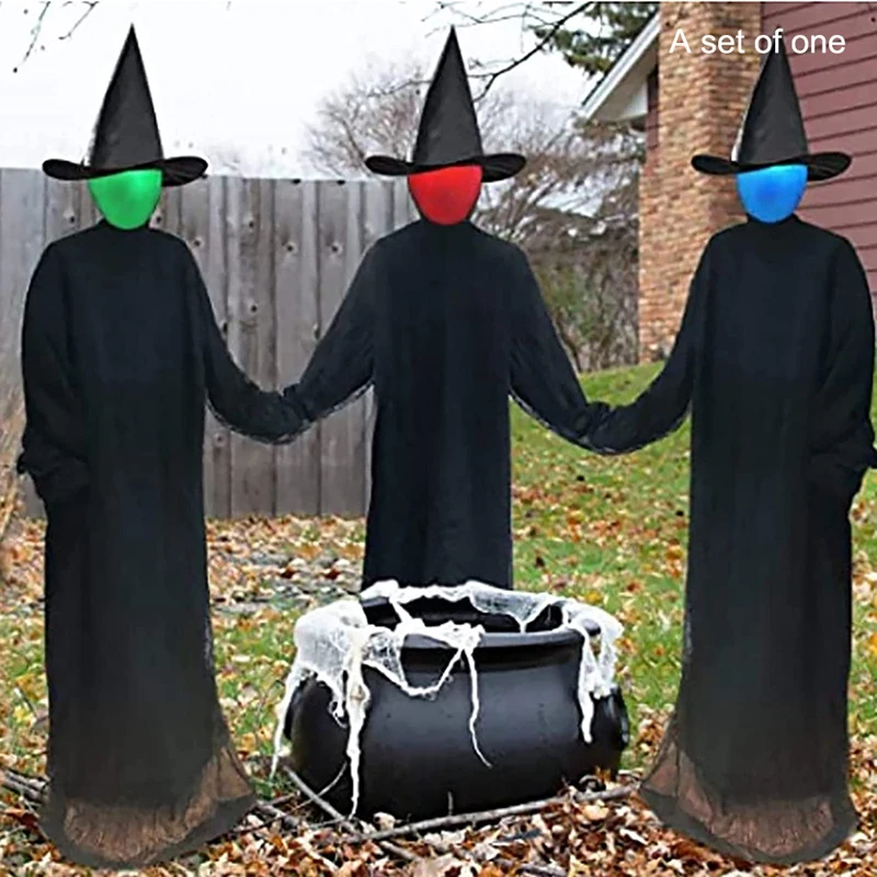 Holding Hand Creepy Witch Halloween Decor,Scary Light With Sound-Activated Sensor For Halloween Decor Haunted House Prop