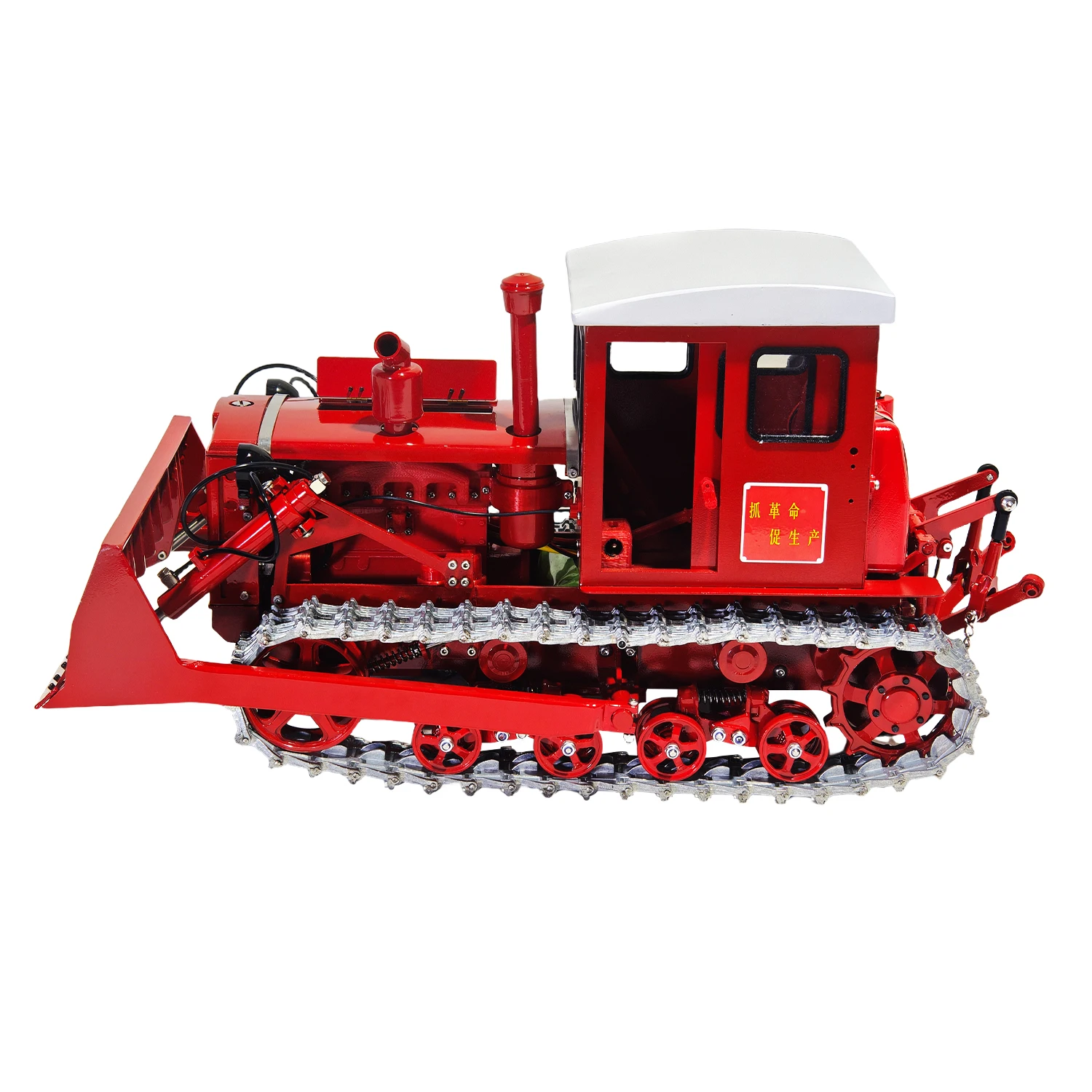 RC المعادن الهيدروليكية جرافة 1/12 التحكم عن بعد الزاحف جرار نموذج RTR جميع المعادن الآلات الزراعية نموذج RC اللعب #4