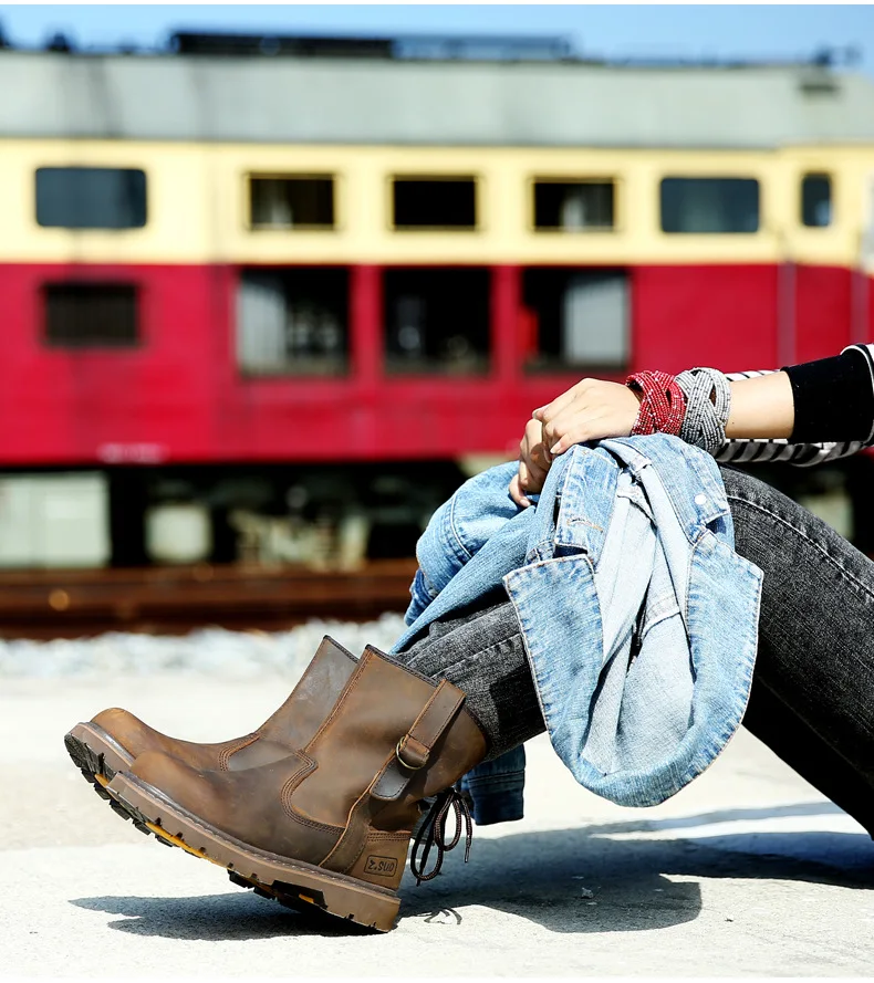 Kowm Wanderschuhe Frauen wasserdichte Outdoor-Stiefel Jagd schuhe taktische Schuhe Wüste Männer Knöchel Turnschuhe Leder High Top Stiefel – Detail 23