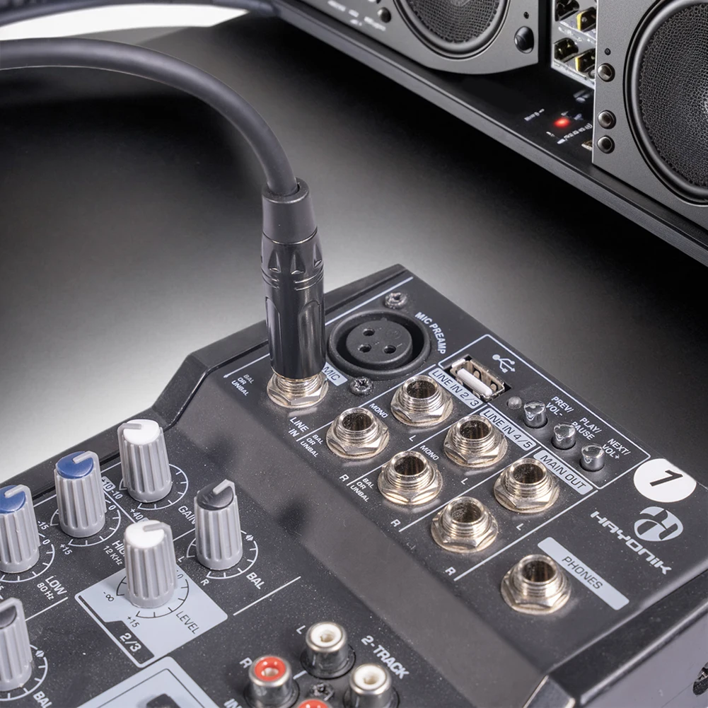 1/2/3/5/10M 6.35mm Plug To 3 Pin XLR Male Cable Male To Male Quarter Inch To XLR Patch Cable 1/4 Inch Jack To XLR Male Cable