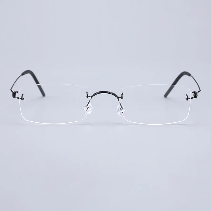 Ultra-light gold-wire pure titanium frameless glasses for men with myopia-proof blue-light frameless eyeglasses