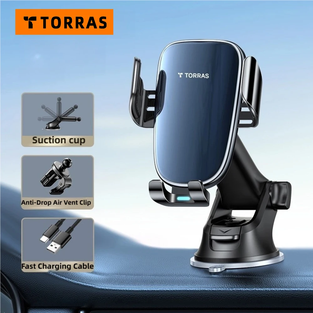 

TORRAS Car wireless charger car navigation cell phone holder 2025 new car auto-sensing special suction cups