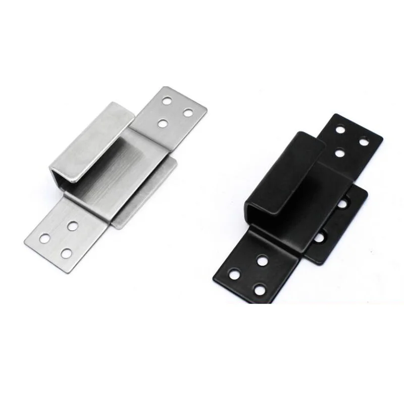 4PAIR Stainless Steel Thickened Tile Black Brushed Hanging Code Display Rack Single Hook