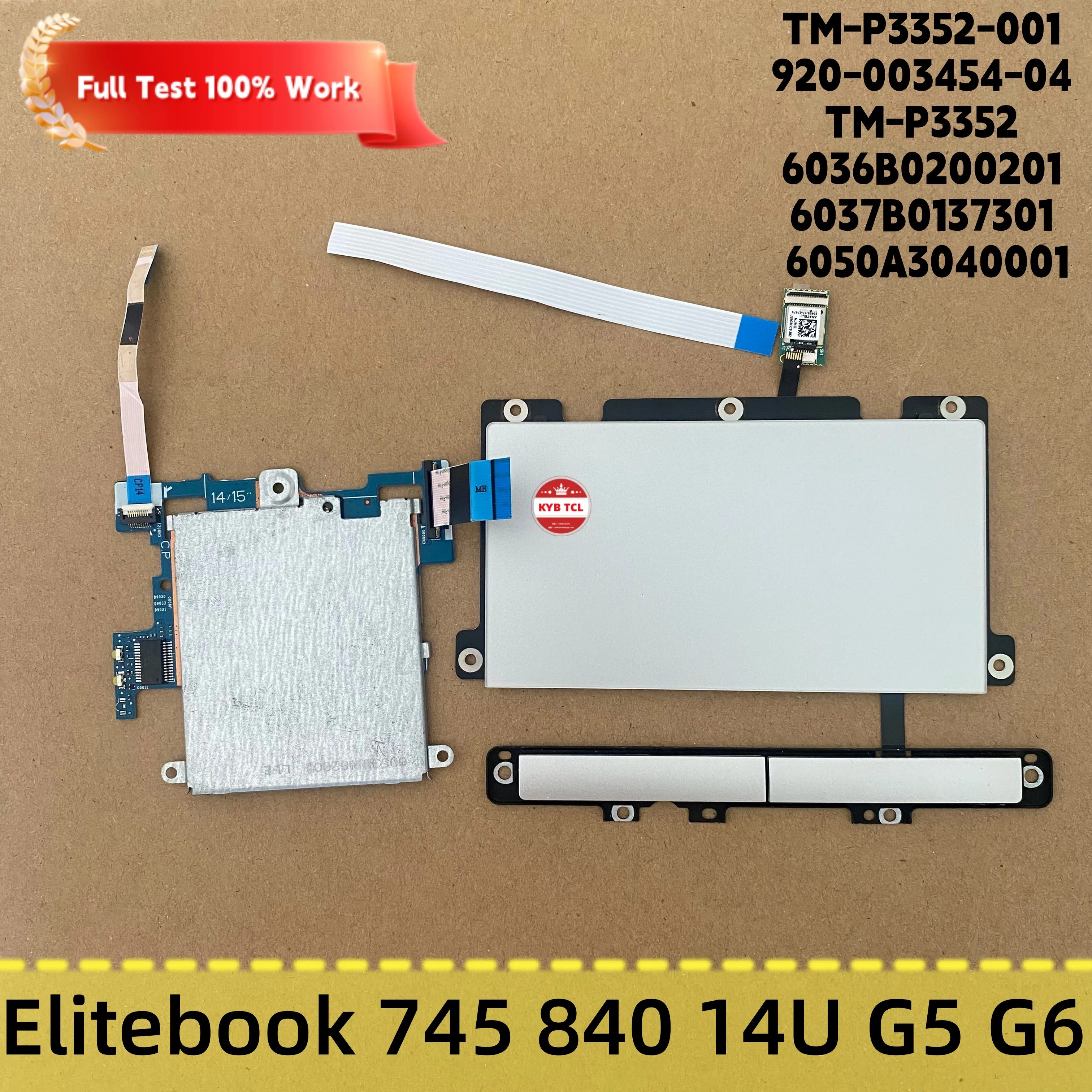 Para Elitebook 745 G6 840 G5 840 G6 745 G5 ZBOOK 14U G5, Panel Táctil, Botones, Cable o Módulo NFC, Placa Lectora de Tarjetas Inteligentes TM-P3352-001 920-003454-04 TM-P3352 6036B0200201 6037B0137301 6050A3040001