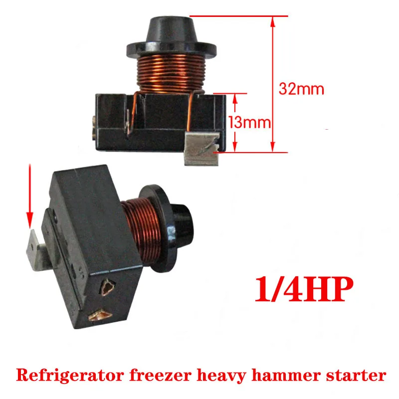 1/4HP Refrigerator heavy hammer starter current starting relay freezer heavy hammer compressor starter